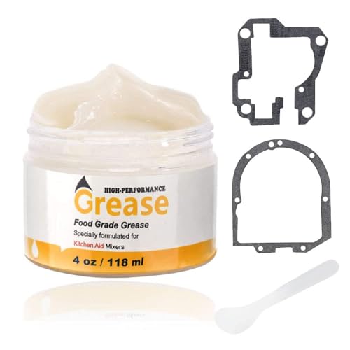 4 Oz Food Grade Grease for kitchen Aid Stand Mixer - by Huthbrother, Universally for kitchen Stand Mixer, Mixer Gear Attachments, Include Gasket 9709511 4162324 With Spatula, NSF-H1 Accredited.