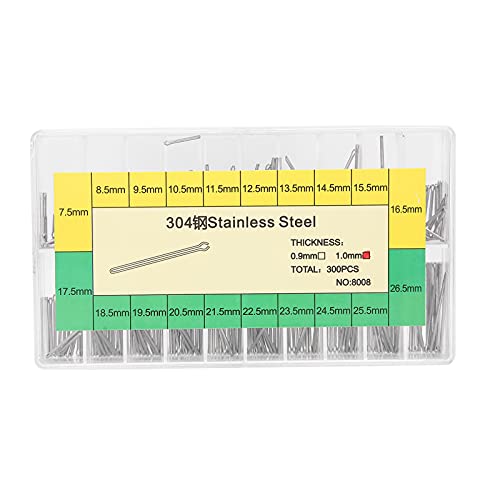 Split pins kit, Watchband Repair Kit, 1.0mm split pins bars watch band split pins 304 stainless steel watch parts 7.5mm-26.5mm