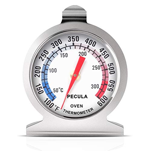 Oven Thermometer 50-300°C/100-600°F, Oven Grill Fry Chef Smoker Analog Thermometer Instant Read Stainless Steel Kitchen Cooking Thermometer
