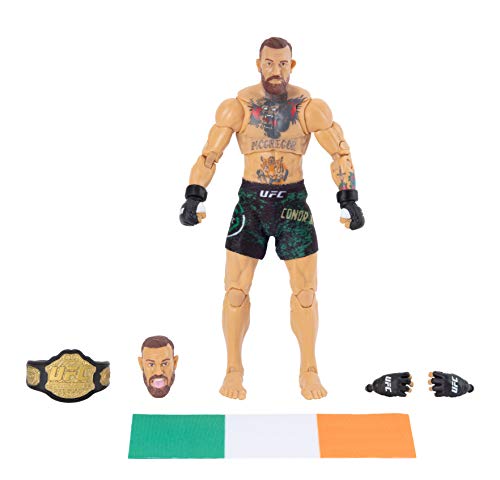 UFC Ultimate Series Limited Edition Conor McGregor, 6 Inch Collector Action Figure - Includes Alternate Head and Gloved Hands, Fight Shorts, Belt and Irish Flag Accessory