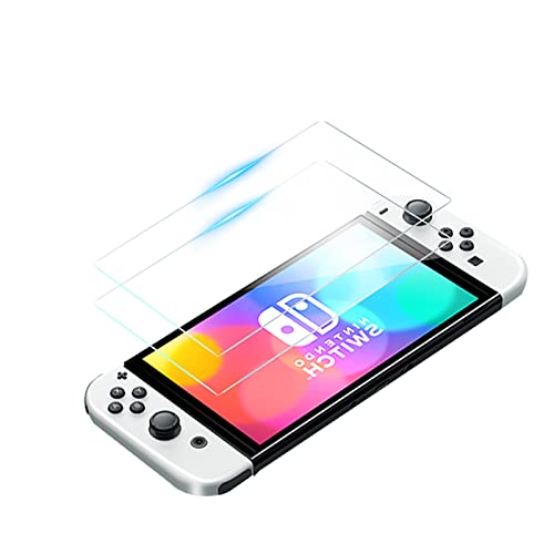 Runlyn 9H Pro+ Tempered Glass Screen Protector Compatible with Nintendo Switch OLED model 2021 Protective Film