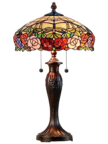 Dale Tiffany TT15097 Zenia Rose Tiffany Table Lamp