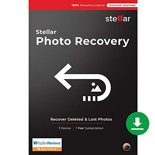 Stellar Photo Recovery Software | for Mac | Standard | Recover & Repair Deleted or Corrupt Photos, Audios, Videos | 1 Device, 1 Yr Subscription | Instant Download (Email Delivery)