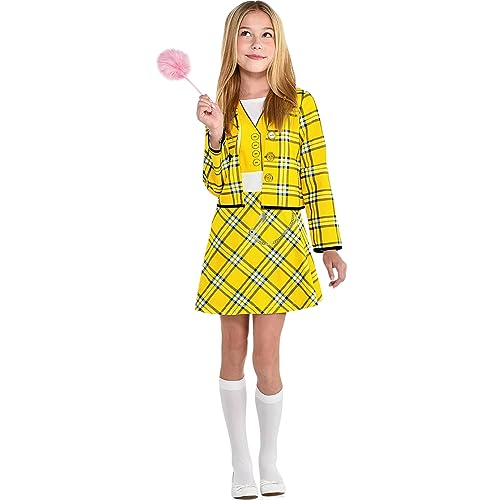 Party City Cher Halloween Costume for Girls, Clueless, Medium (8-10), with Dress and Pen
