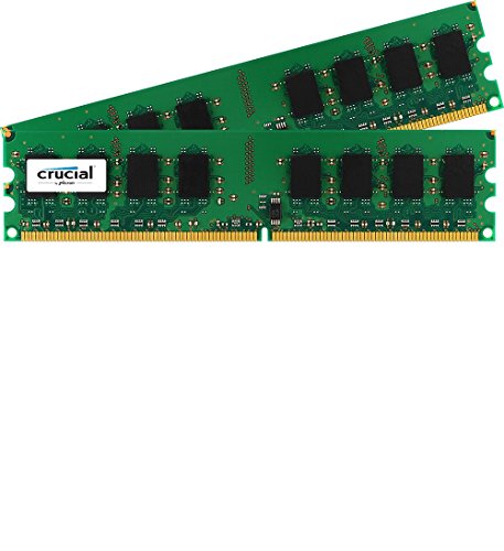 Crucial 2GB (1GBx2) DDR2-1066 (PC2-8500) Non-ECC 240-pin UDIMM Memory Module - CT2KIT12864AA1067/CT2CP12864AA1067