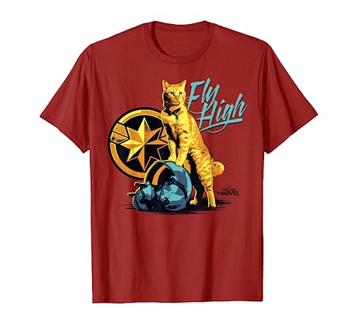Captain Marvel Symbol Goose Fly High Graphic T-Shirt T-Shirt