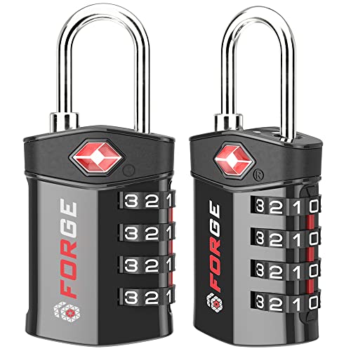 Forge Travel Lock,TSA Approved Luggage Locks for Air Travel, Gym Lockers, School Lockers, Pelican Cases, Gun Case, Easy Read Dials, Durable Alloy Body