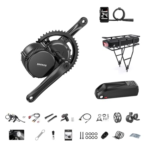 BAFANG 750W Mid Drive Kit with Battery(Optional),Bafang BBS02B Mid Drive DIY 8Fun Ebike Conversion Kit with LCD Display&Ebike Battery for 68-73MM Mountain Bike,City Bike,Commuter Ebike and Tricycle