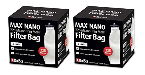 Red Sea 2 Boxes of Max Nano Replacement 225 Micron Thin-Mesh Filter Bag, 2 Bags Each