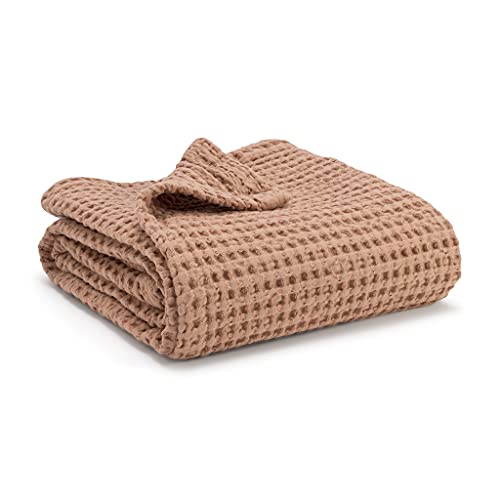 Simka Rose Waffle Baby Blanket - 100% Cotton Soft Breathable Muslin Swaddle Blanket for Baby Nursery, Stroller & Crib Blanket - Baby Receiving Blankets for Boys & Girls Gender Neutral Toddler Blanket