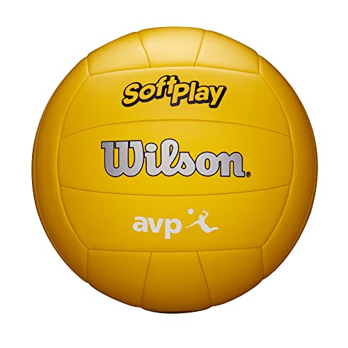 WILSON AVP Soft Play Volleyball - Official Size, Yellow