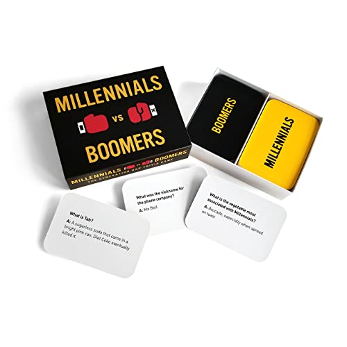 The Imagineering Company Millennials vs Boomers | Trivia Card Game for Ages Where Smartest Generation Wins | More Than 200 Trivia Question Cards to Test Your Generational IQ (Millennials vs Boomers)