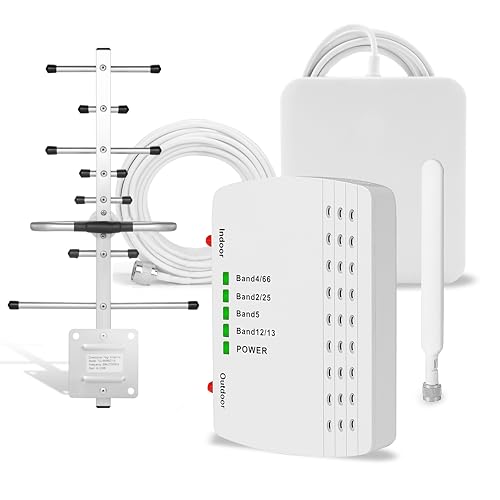 Cell Phone Booster for Home, Up to 6000 Sq.Ft,Cell Phone Signal Booster with 2 Indoor Antennas for Band 66/2/4/5/12/17/13/25,Boost 4G 5G LTE Data for All U.S. Carriers, FCC Approved