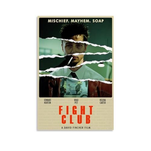 Fight Club Movie Poster Canvas Art Poster And Wall Art Picture Print Modern Family Bedroom Decor Posters 12x18inch(30x45cm)