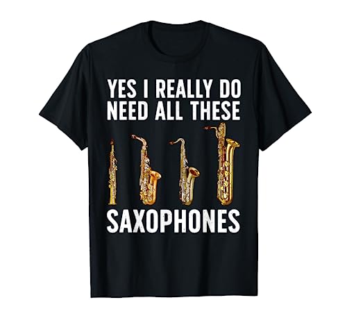 Funny Saxophone Art For Men Women Sax Player Musician T-Shirt