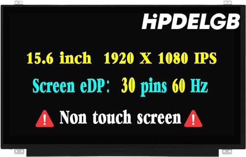 HPDELGB 15.6' Screen Replacement for ASUS K501UW-NB72 LCD Digitizer Display Panel FHD 1920x1080 IPS 30 pins 60 hz Non-Touch Screen