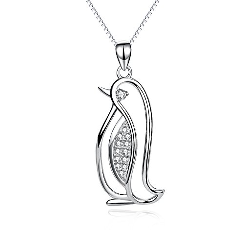 YFN Penguin Gifts Sterling Silver Penguin Necklace Penguin Pendant Jewelry for Women Gifts