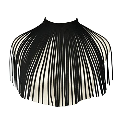 Mrotrida Tassel Bib Necklaces Long Velvet Fringe Choker African Chunky Necklace Jewelry for Women Teen Girls Party Beach