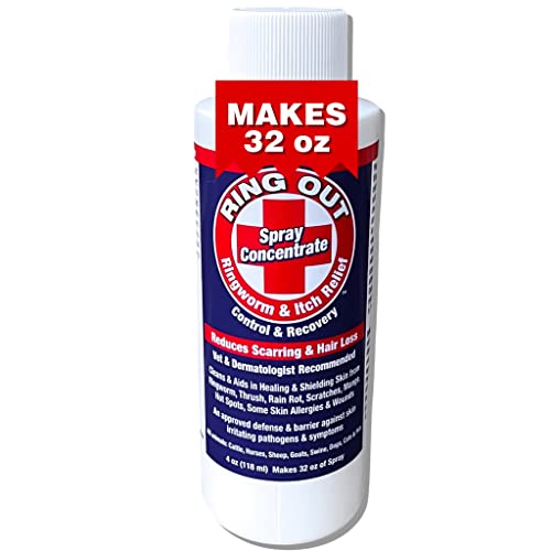 Ring Out - Control and Help Ringworm for Cats, Dogs, Sheep, Goats, Cattle, Horses, all Pets and Livestock makes 32 oz. of Spray