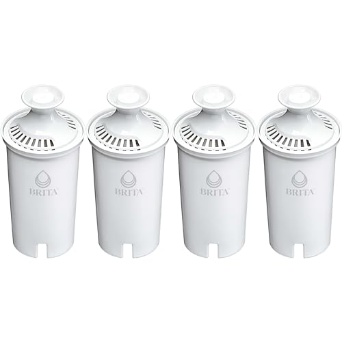 Brita Standard Water Filter Replacements for Pitchers and Dispensers, BPA-Free, Replaces 1,800 Plastic Water Bottles a Year, Lasts Two Months or 40 Gallons, Includes 4 Filters for Pitchers