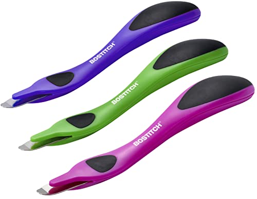 Bostitch Office Professional Magnetic Easy Staple Remover Tool - 3 Pack Neon Colored Staple Puller Stick for Office Home & School.