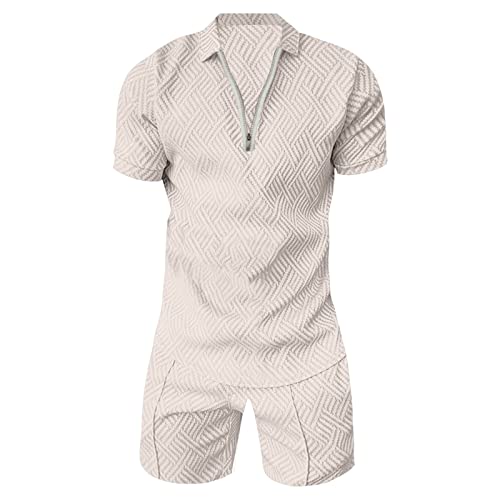 Deals Camisas De Hombre De Moda 2024 Mens Short Sets 2 Piece Outfits 3X Ropa De Hilo Para Hombre 2 Piece Men Sweat Suit Suit Shorts For Men Men Hip Hop Suit Pant Button Man Gifts Ideas