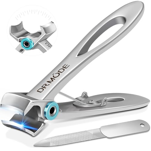 Nail Clippers for Men Thick Nails -DRMODE Heavy Duty Large Toenail Clippers for Thick Nails with Wide Jaw Opening, Ultra Sharp Stainless Steel Finger Nail Clippers Cutter for Tough Nails,Seniors,Adult