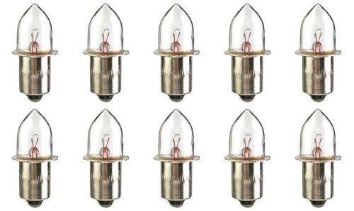 CEC Industries KPR113 Bulbs, 4.8 V, 3.6 W, P13.5s Base, B-3.5 shape (Box of 10)