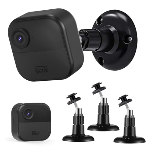 3rd & 4th Gen Blink Outdoor Camera Mounts, Aotnex All-New 360 Degree Adjustable Cover Surveillance Wall Mounts for Blink Outdoor Indoor Home Security Camera System (3 PCS, Black)