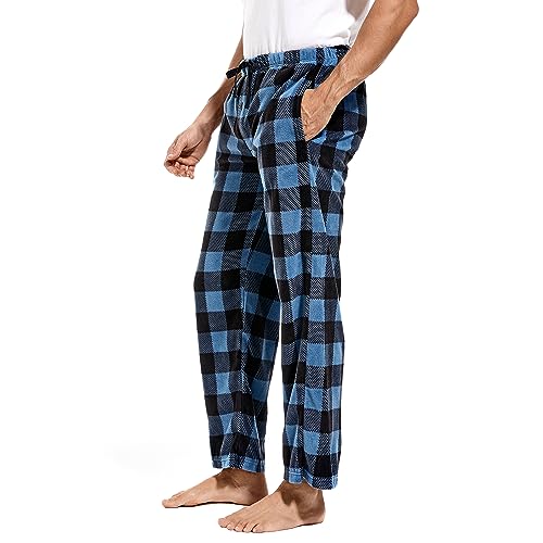 DG Hill Flannel Pajama Pants - PJ Pants Fleece Lounge Pant with Pockets Matching PJS - Plaid Pajamas Sleepwear Winter PJ Bottoms Adult Fuzzy PJS