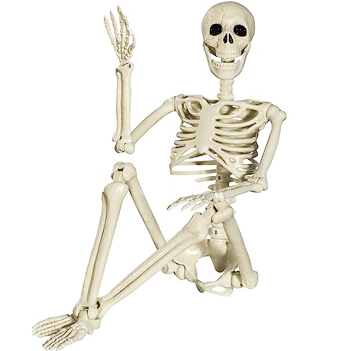 XONOR Halloween Skeleton Full Body Posable Joints , 3ft Human Skeleton Decorations for Party Haunted House Supplies (1pc)