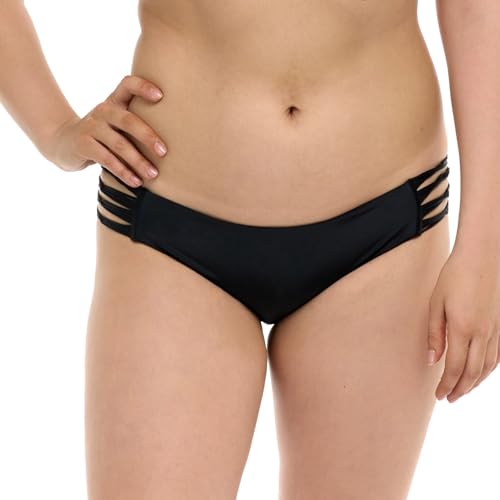 Body Glove Women's Standard Ruby Solid Bikini Bottom Swimsuit, Smoothies Black, Medium