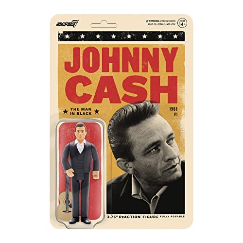 Super7 Johnny Cash Reaction Figure - The Man in Black