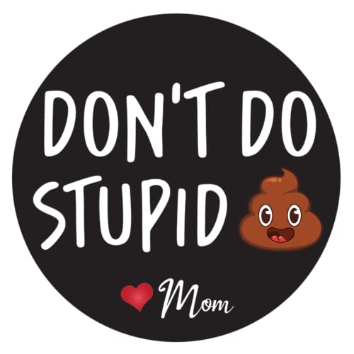 Don't Do Funny - Love, Mom Fridge Magnet - Off to College Gag Gifts - Stocking Stuffer for Daughters, Sons, and College Students - Reminder Magnets Décor for Home, Office and Apartment