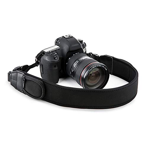 DSLR Camera Neck Strap, Soft Neoprene Shoulder Belt for Canon EOS R5 R6 5D Mark IV 6D Mark II SL3 SL2 T8i T7 T7i 90D 80D Nikon D6 D5 DF D850 D810 D780 D7500 D5600 D3500 with Zipped Pockets