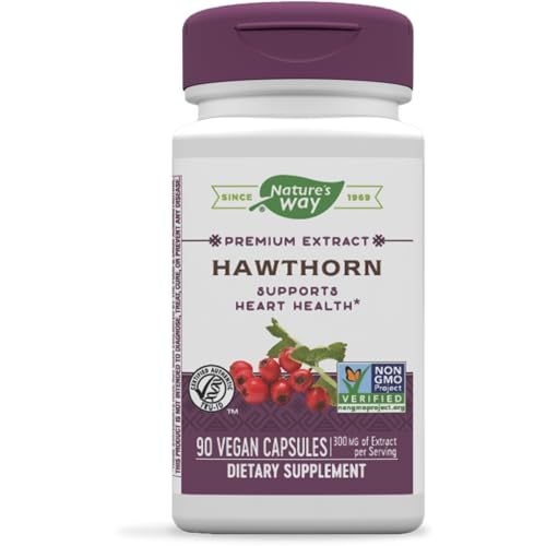 Nature's Way Hawthorn, 300 mg of Extract per Serving, 90 Vcaps