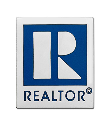 Small Realtor Logo Branded Lapel Pin with Military Clutch Pin Back (Silver)