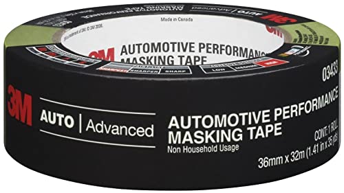 3M Automotive Refinish Masking Tape, 06654, 36 mm x 55 m, 1 Roll