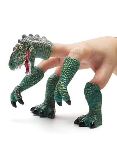 AQKILO Dinosaur Finger Puppet Set, Animals Puppet Show Theater Props, Novelty Toys Weird Stuff Gifts
