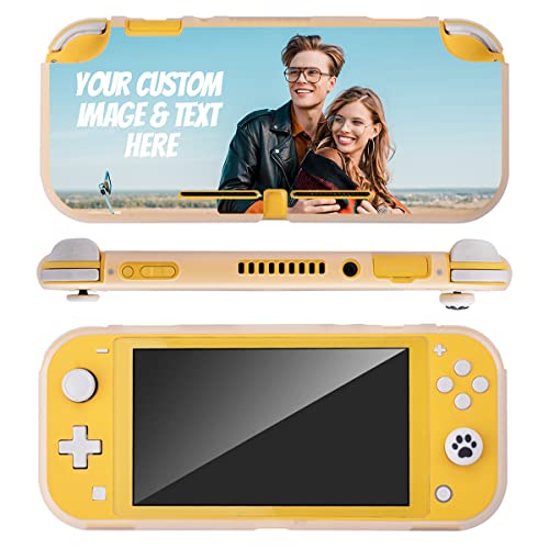 Custom Protective Case for Nintendo Switch Lite 2019, Personalized Switch Lite Case from Your Photo/Logo/Art/Text,Make Your Own Customized Soft TPU Cover(Translucent)
