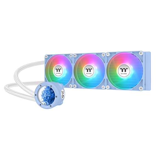 Thermaltake TH360 V2 Ultra ARGB Sync/AlO Liquid Cooler/ARGB Fan 120 * 3/PWM 500~1500rpm/Water Block 2.1' LCD/Hydragea Blue, CL-W420-PL12BU-A