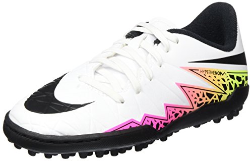 Nike Kids Hypervenom Phelon Turf White/Black/Total Orange Shoes - 2.5Y