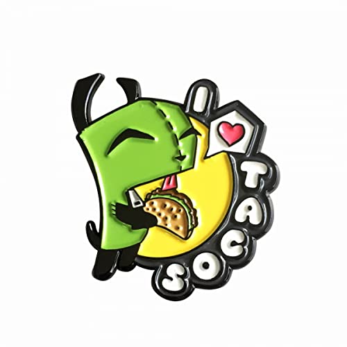 Licensed Invader Zim - I Love Tacos 1.75' Collectible Pin
