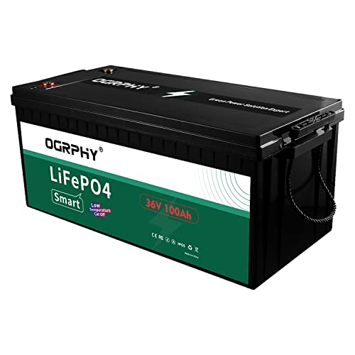 OGRPHY 36V Lithium Battery, 3.84KWh 36V Golf Cart Batteries with 500A Peak Current for Max 9KW Golf Carts