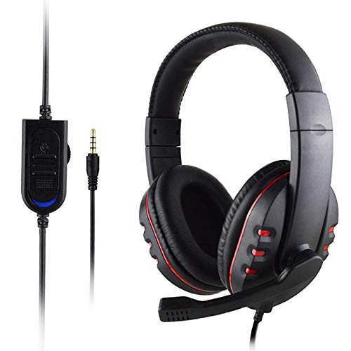 Wallfire Gaming Headset with Microphone Stereo Surround Sound Over Ear Gaming Headphones Noise Cancelling 3.5mm Wired for Laptop PC PS4 Xbox