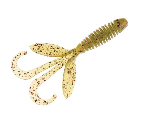 Yum F2 3-Inch Wooly Hawgtail Fishing Lure, Watermelon Red Flake