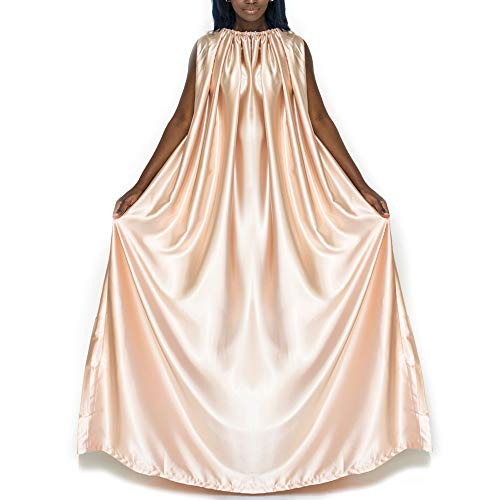 Steam Gown (Champagne), Bath Robe, Full Body Covering, Soft and Sleek Fabric, eco-Friendly for spa, Sauna, Bath, Hair Salon and More