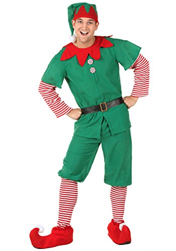 Fun Costumes Adult Holiday Elf Costume Christmas Elf Costume for Men | Medium