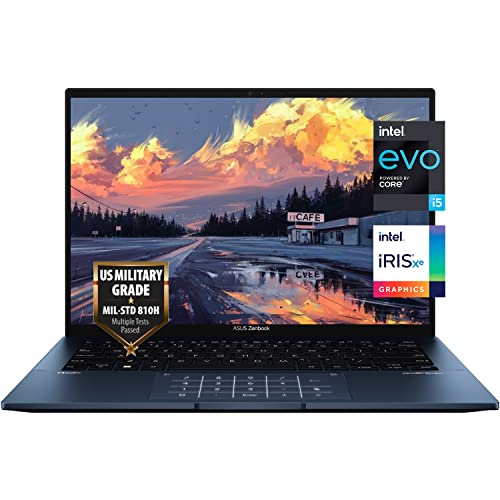 ASUS Newest Zenbook 14' 2.8K (2880 x 1800) 90Hz OLED Laptop, 12th Gen Core i5-1240P Processor (Beats i7-1185G7), Backlit Keyboard, Fingerprint Reader, Harman Kardon, Win 11 (8GB RAM | 1TB PCIe SSD)