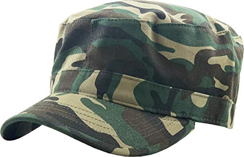 KBK-1464 CAM M Cadet Army Cap Basic Everyday Military Style Hat (Now with STASH Pocket Version Available)